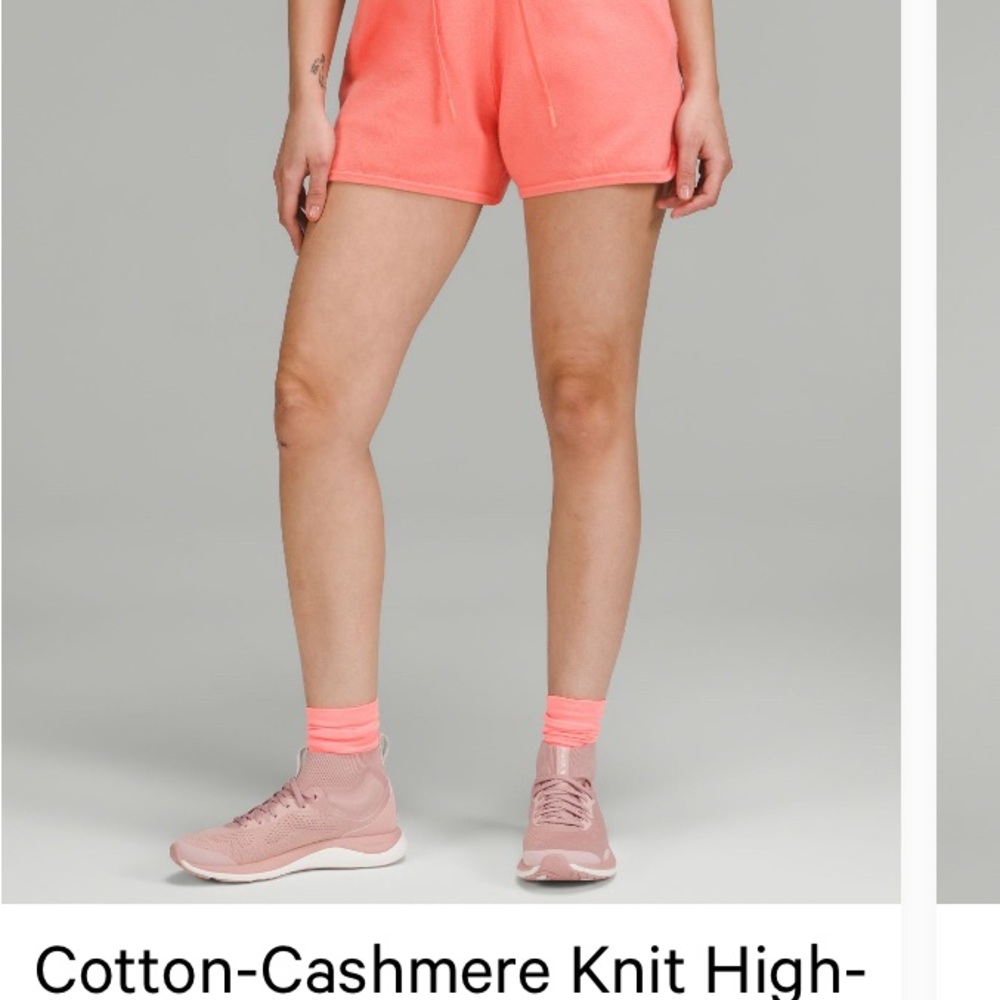 Lululemon Athletica Bright Coral Athletic Shorts